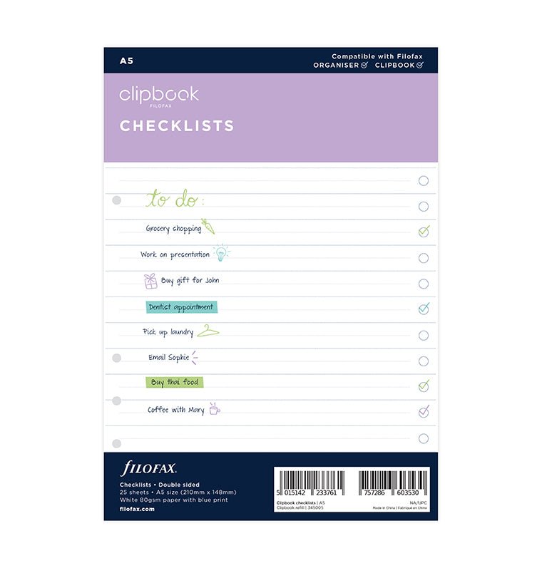 Clipbook Checklist - A5