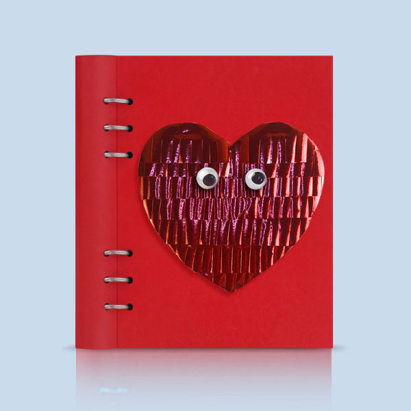 Clipbook with a confetti heart - DIY