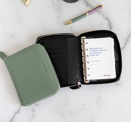 Filofax Pocket Compact Zip Norfolk organizer - Zwart