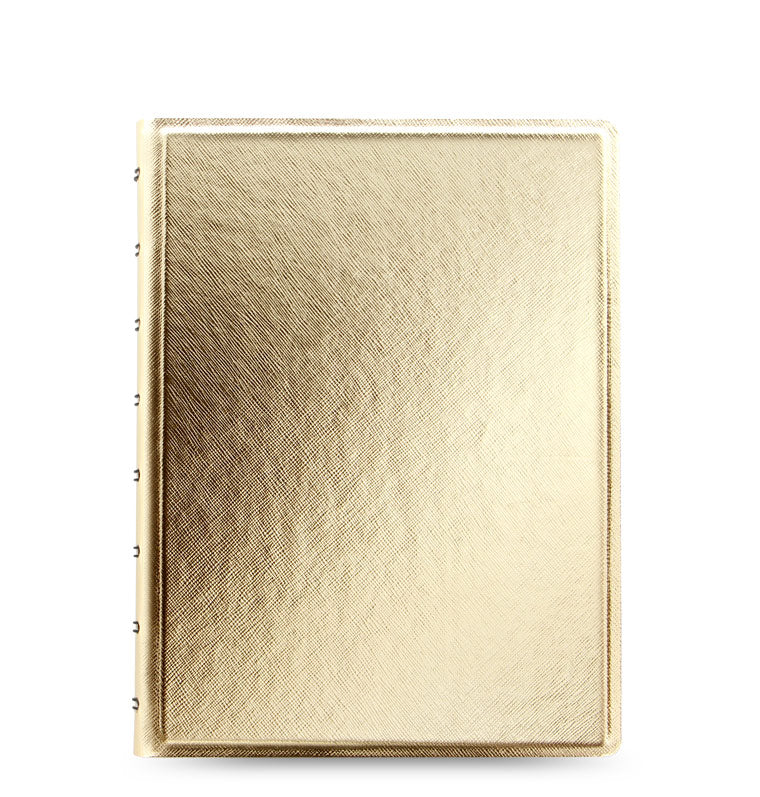 Filofax nachfüllbares Notizbuch Saffiano Metallic A5