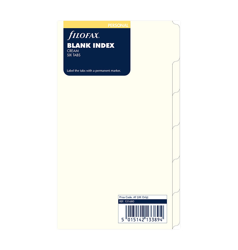 6er Blanko Trennblätter Cream - Personal