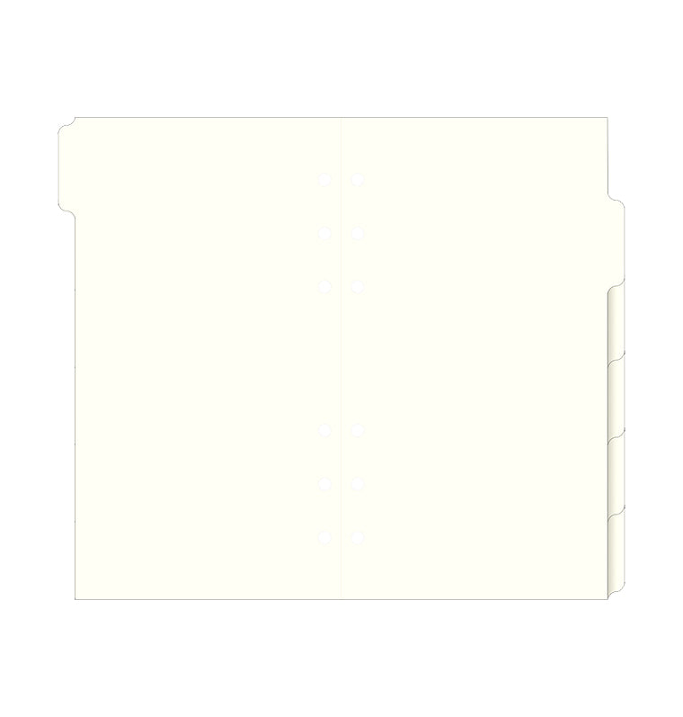 6er Blanko Trennblätter Cream - Personal
