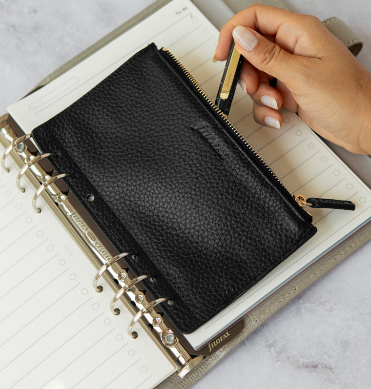 Filofax Leder Reißverschlusstasche-133009