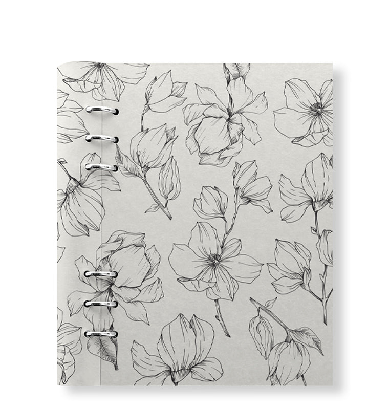 Clipbook Floral A5 Organiser Magnolia Ivory