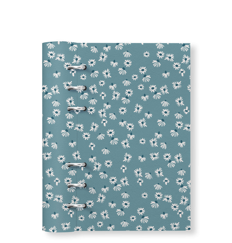 Clipbook Floral Personal Organiser Daisy Teal