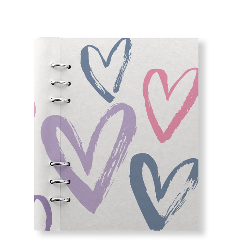 Clipbook Joy A5 Organiser Hearts White