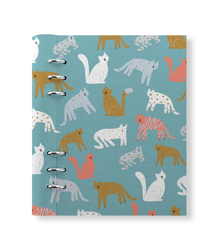 Clipbook Pets A5 Organiser Cats Turquoise