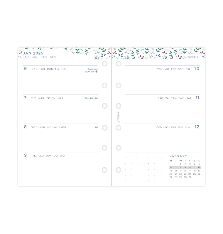 Garden Kalender 1 Woche / 2 Seiten Pocket 2025 - 25-68292