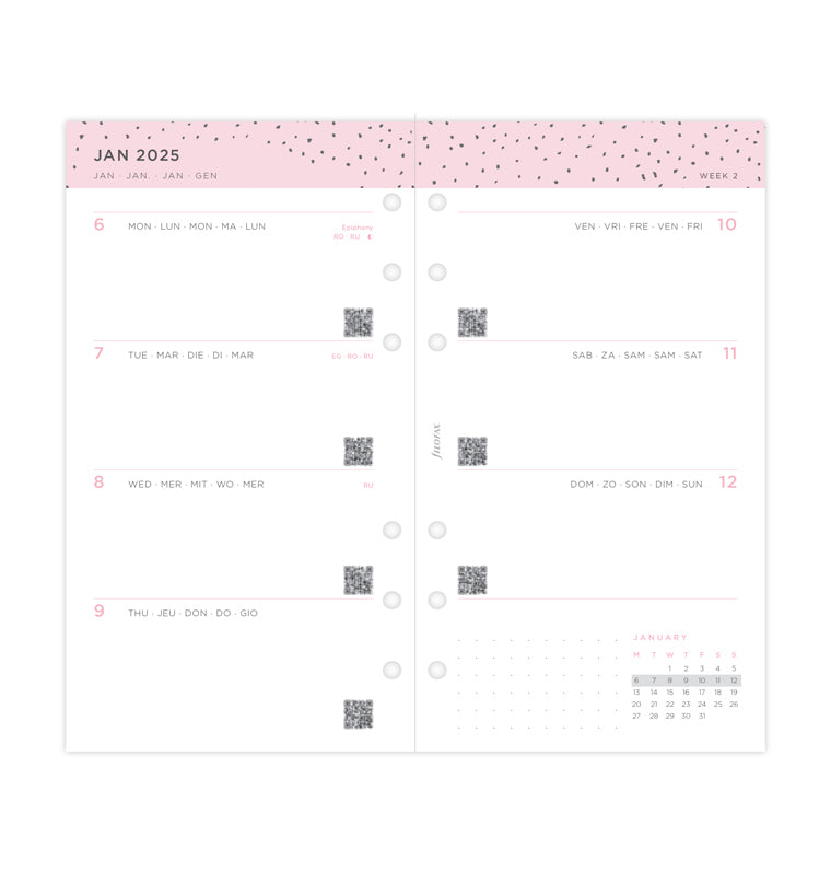 Confetti Kalender 1 Woche / 2 Seiten Personal 2025 - 25-68491