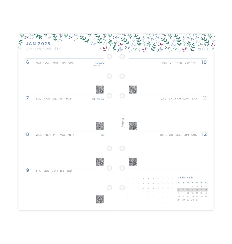 Garden Kalender 1 Woche / 2 Seiten Personal 2025 - 25-68492