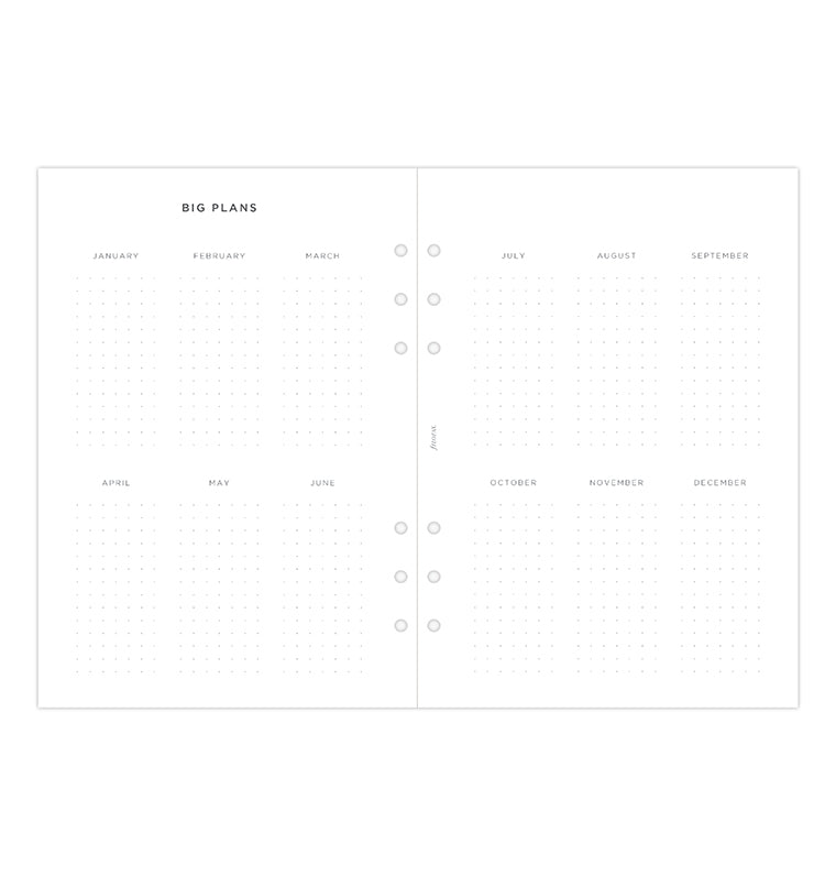 Minimal Kalender 1 Woche / 2 Seiten vertikal A5 2025 - 25-68593