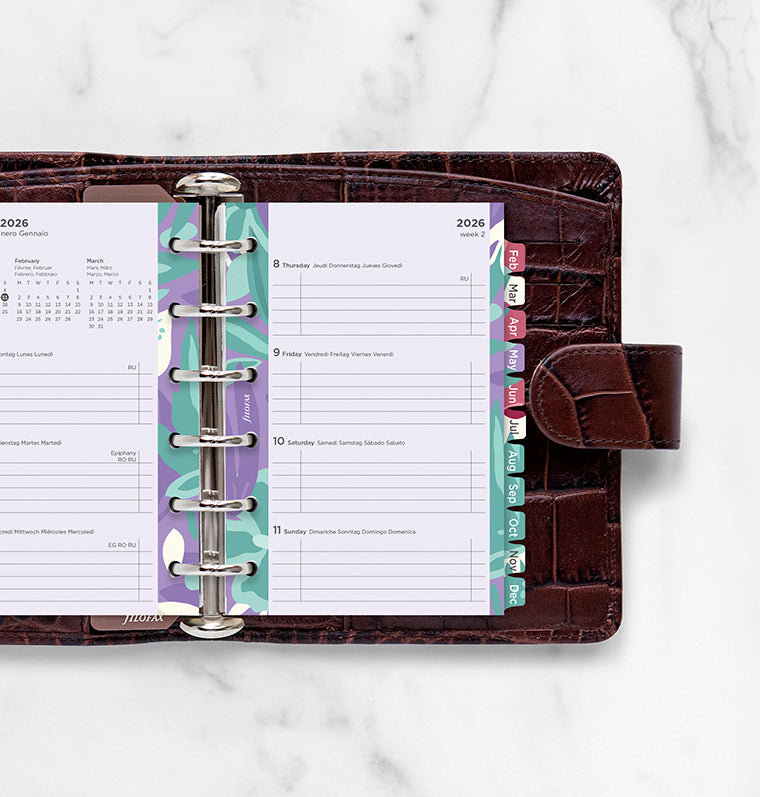 Filofax 1 Woche / 2 Seiten Illustrated Diary Pack Pocket 2026 26-6321