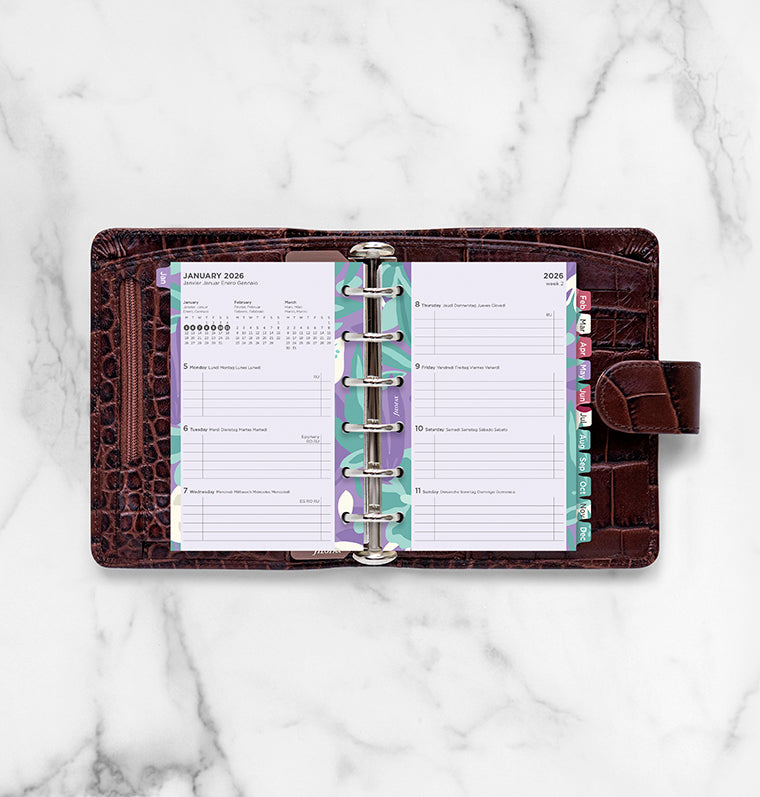 Filofax 1 Woche / 2 Seiten Illustrated Diary Pack Pocket 2026 26-6321