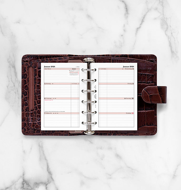 Filofax 1 Woche / 2 Seiten deutsch Pocket 2026 26-68275