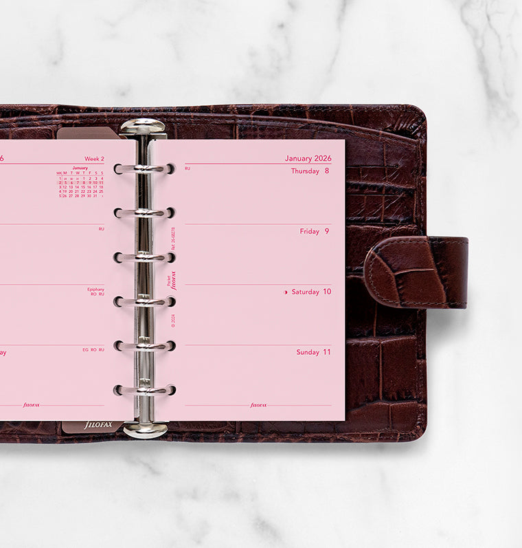 Filofax 1 Woche / 2 Seiten englisch Pocket 2026 26-68278