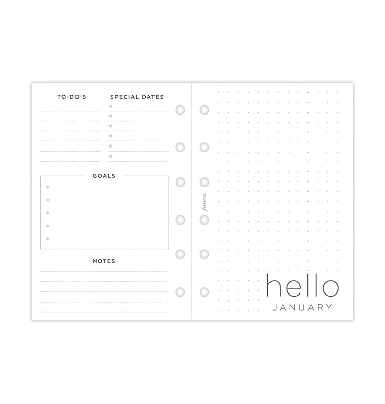 Filofax Minimal Kalender 1 Woche / 2 Seiten Pocket 2026 26-68290