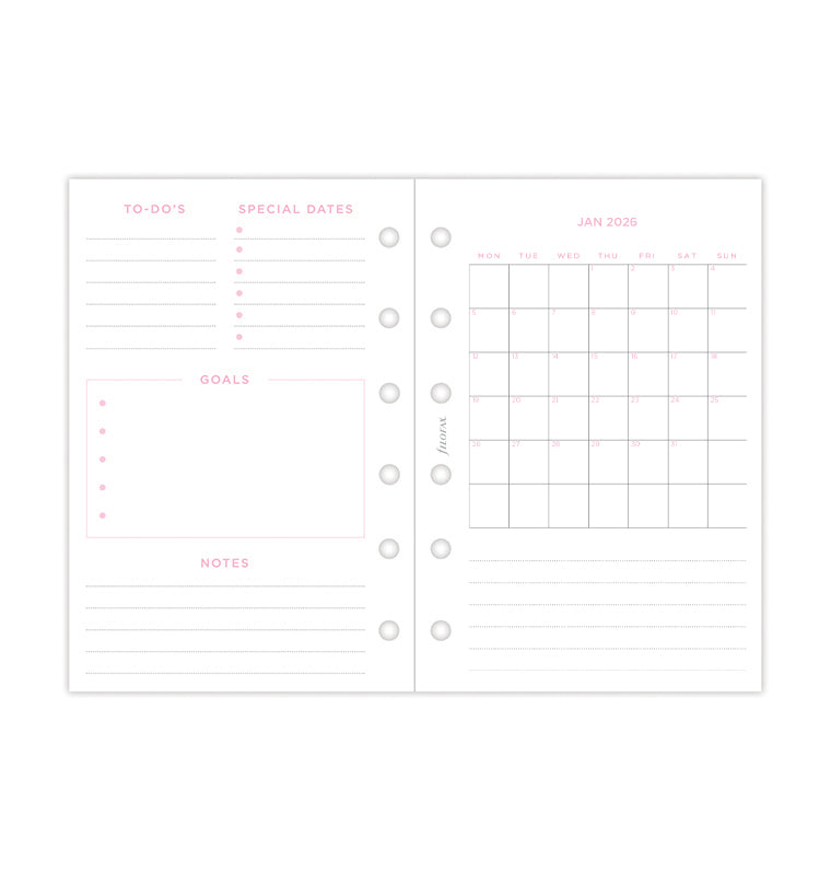 Filofax Confetti Kalender 1 Woche / 2 Seiten Pocket 2026 26-68291