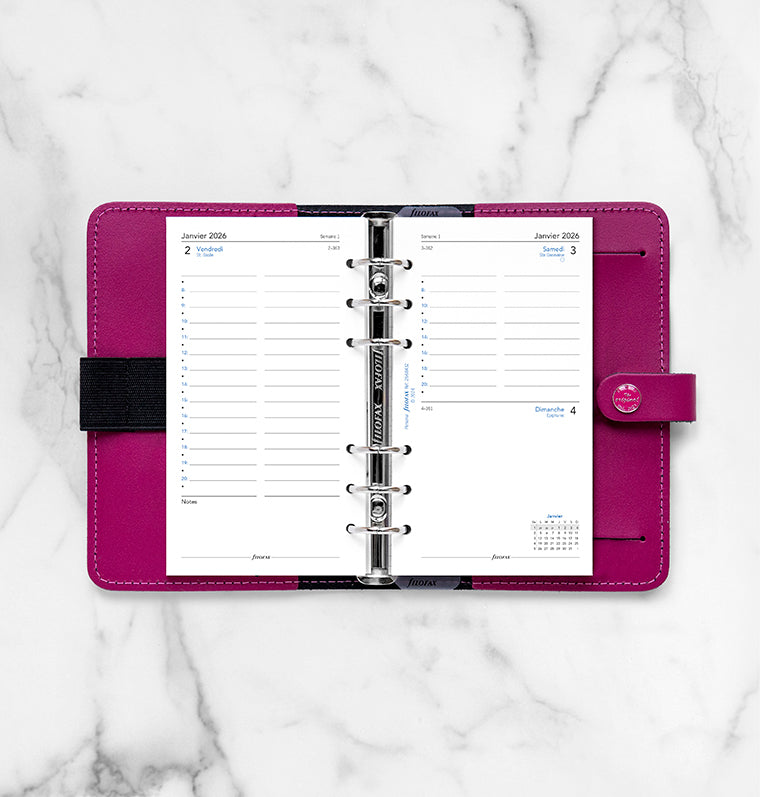 Recharge Filofax 2026 - Personal - Français - Un jour par page - 26-68432