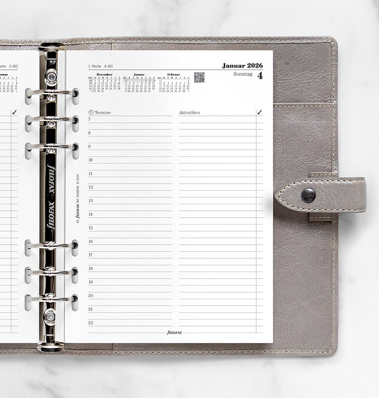 Filofax 1 Tag / 1 Seite deutsch A5 Multifit 2026 26-68546