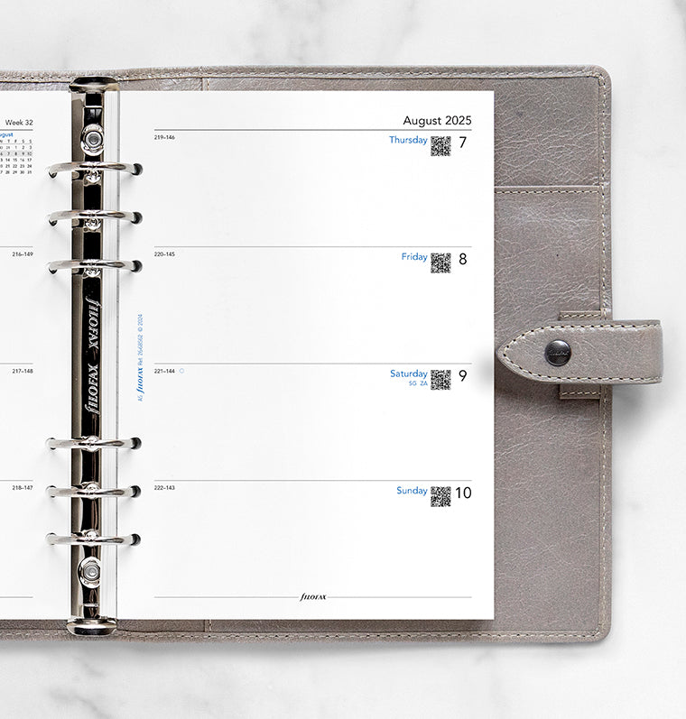 Filofax 1 Woche / 2 Seiten englisch akademisch A5 2025/2026 26-68562
