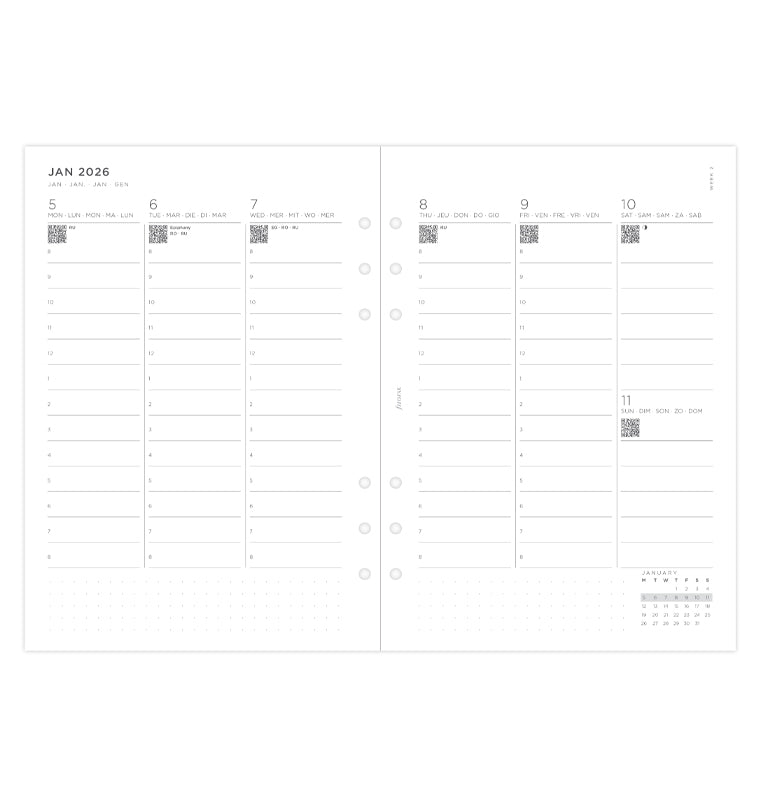 Filofax Kalender personal 1 week op 2 pagina's. Horizontaal (Duits) 2026 Filofax Kalender personal 1 week op 2 pagina's. Horizontaal (Duits) 2026