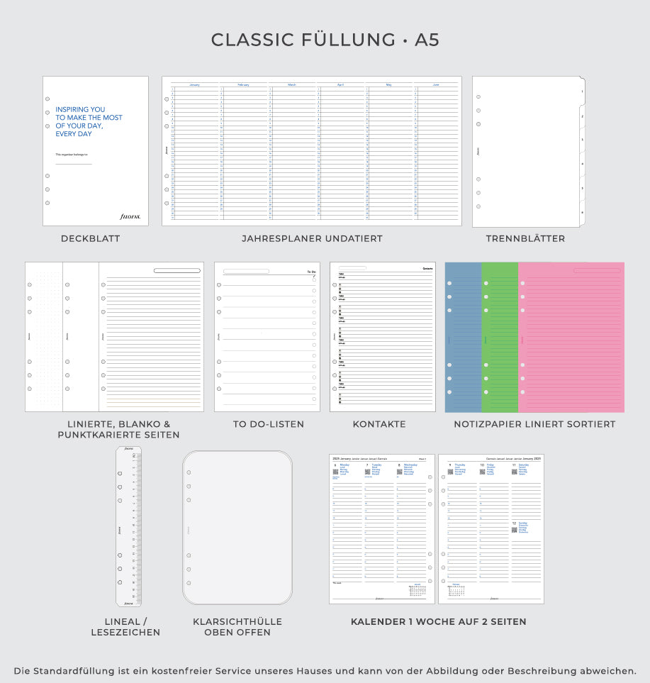 Finsbury A5 Organiser Classic Fill