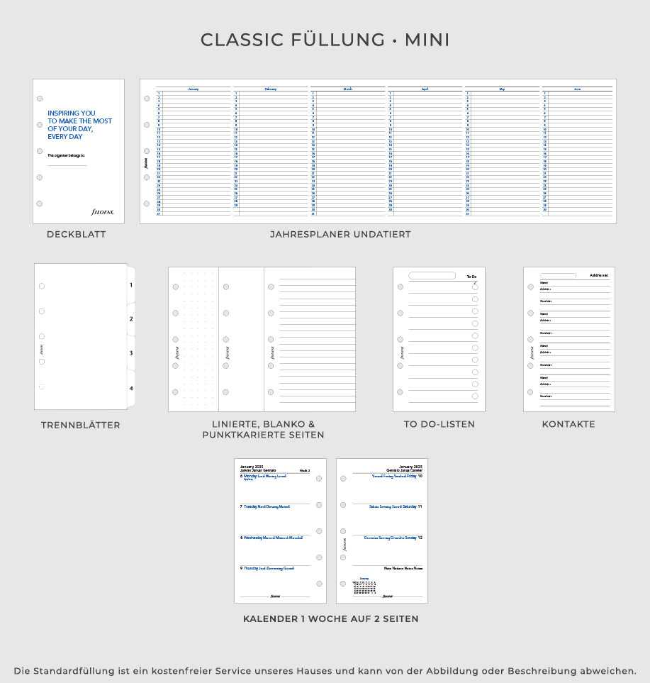 Mini Classic Fill Filofax