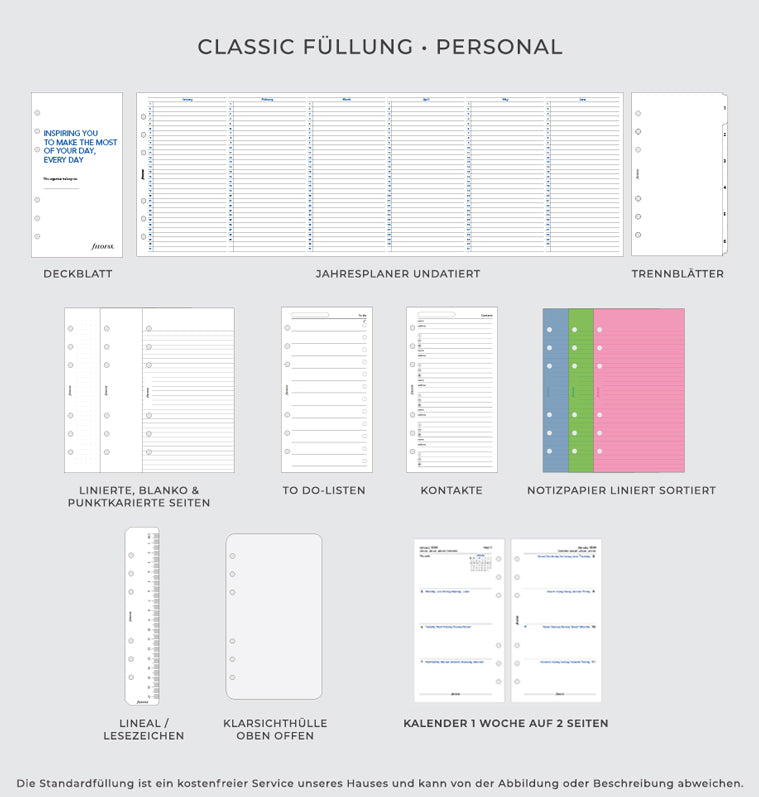 Filofax Classic Füllung - Personal