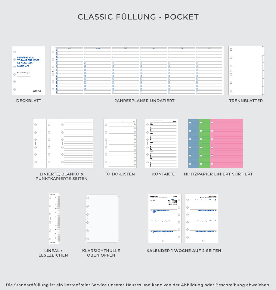 Pocket Classic Fill Filofax