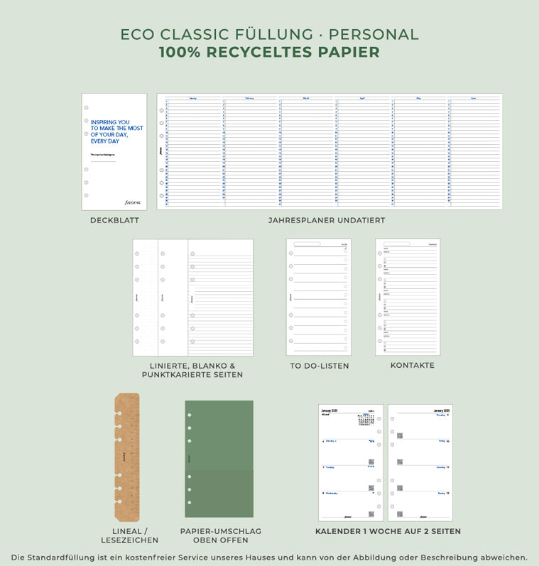 Eco Essential Personal Organiser Fill