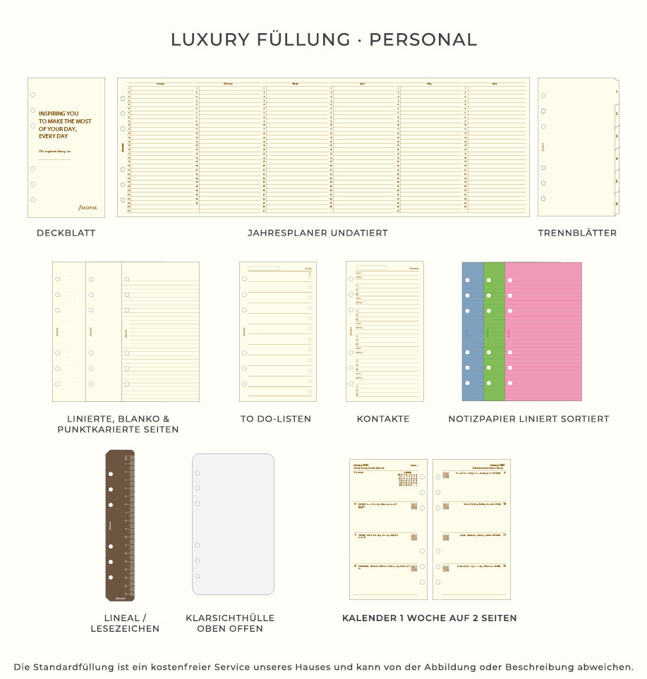 Personal Luxury Fill Filofax