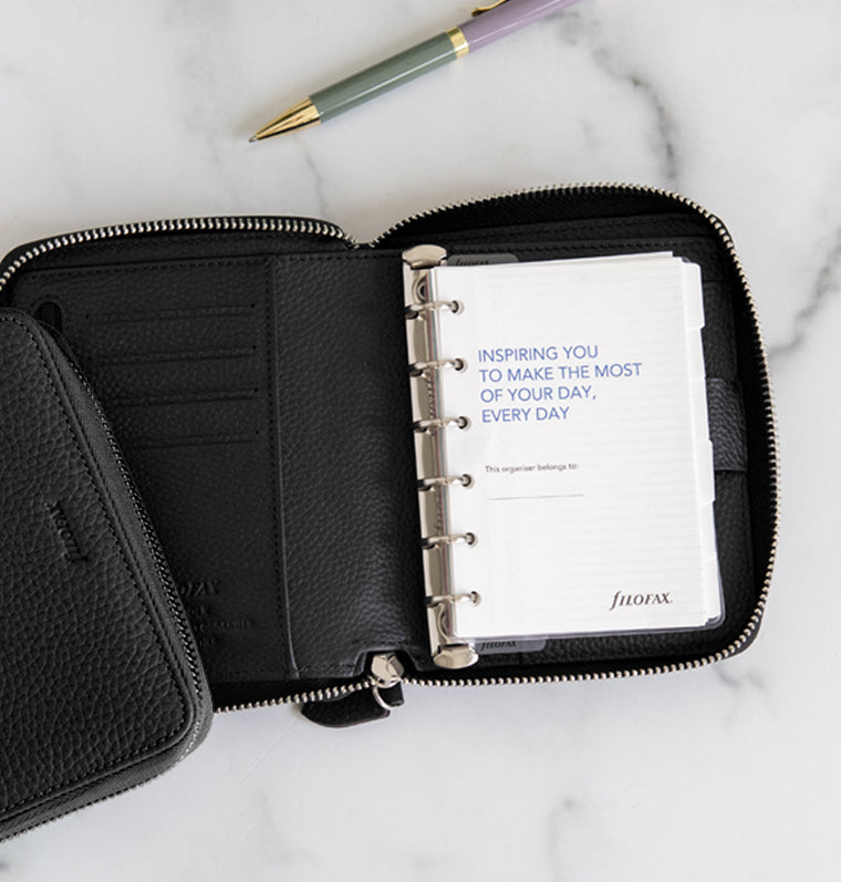 Norfolk Pocket Compact Zip Organiser Black