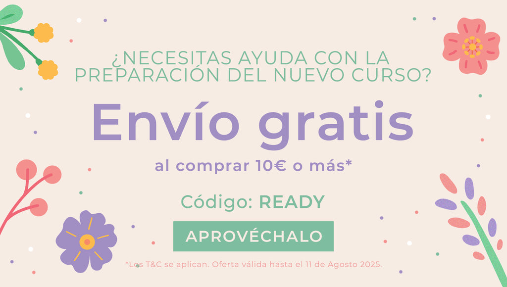 Envío gratis al comprar 10€ o más en todos los pedidos con destino a España. Código READY.