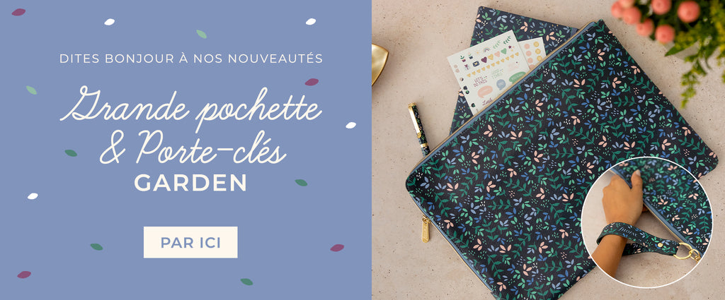 Nouveautés: Grande pochette & Porte-clés Garden