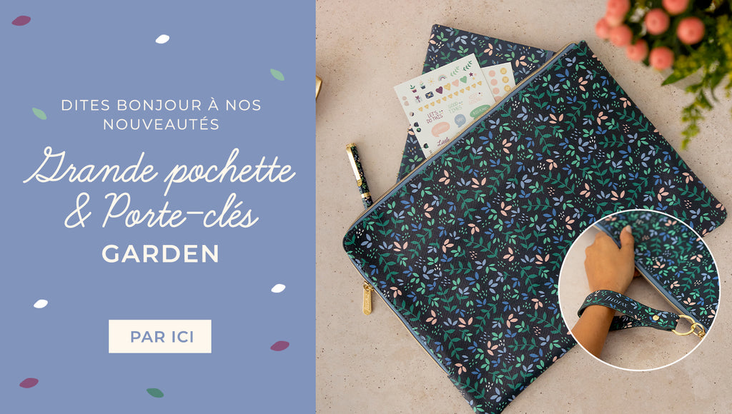 Nouveautés: Grande pochette & Porte-clés Garden