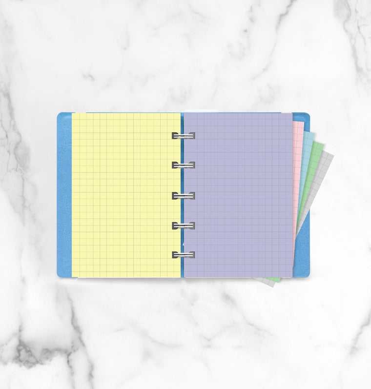 Filofax Notebook Pocket Pastel karierte Einlage 