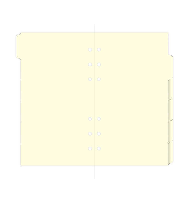 6er Blanko Trennblätter Cream - Personal