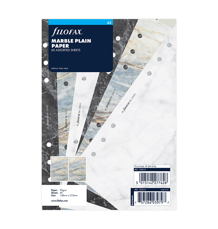 Recharges Feuilles Non Datées Pour Filofax A5 – Quadrillées, 6 Trous, Couleurs Variées - 12