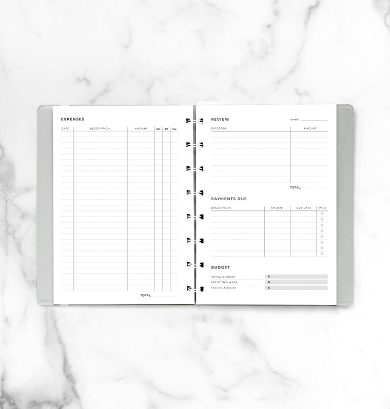 Expense Tracker Notebook Refill A5