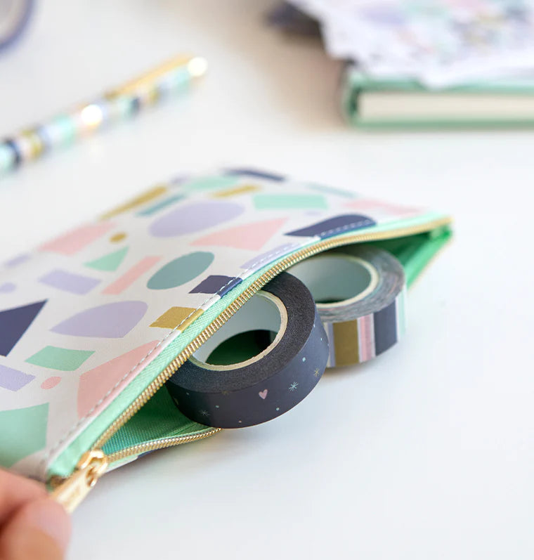 Filofax Zipper Pouch and Washi Tape - Good Vibes Stationery Collection