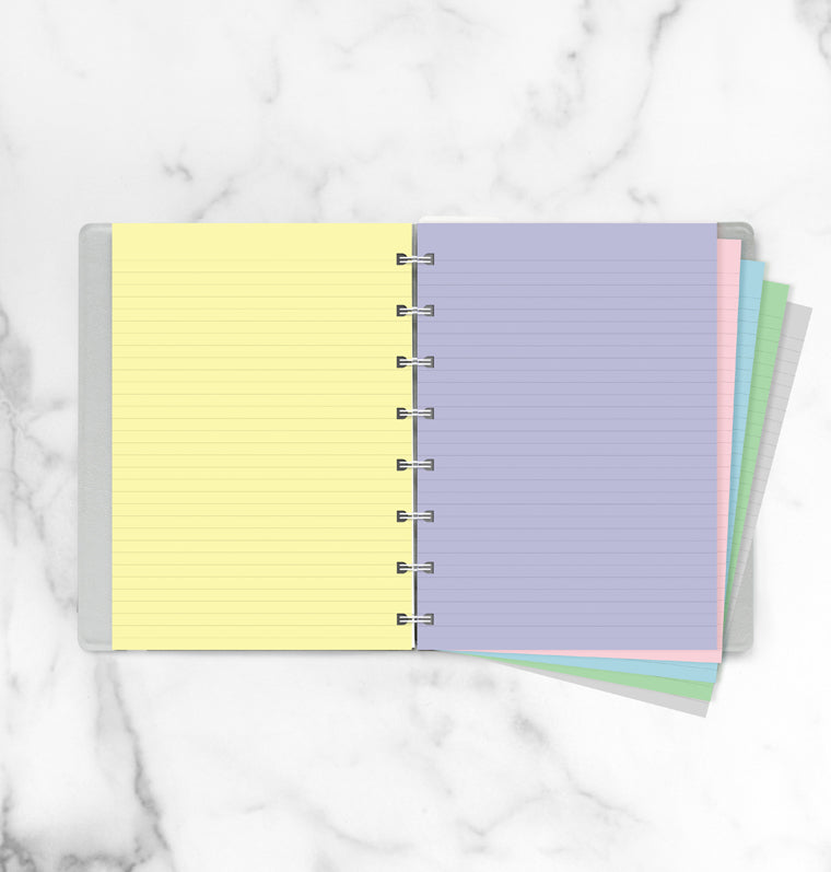 Filofax Notebook A5 Pastel linierte Einlagen