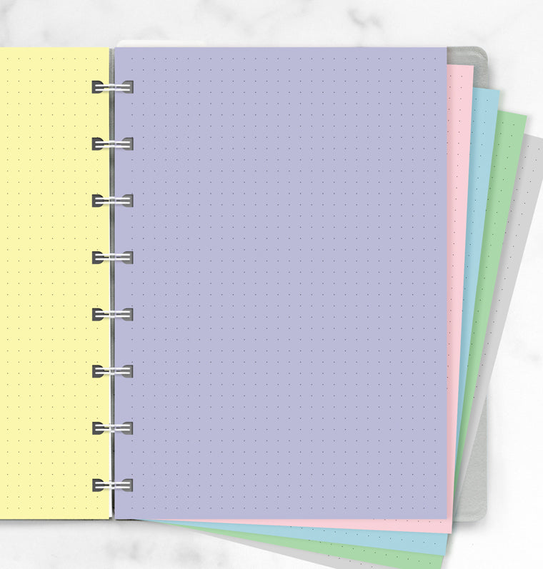 Filofax Notebook A5 Pastel punktkarierte Einlagen