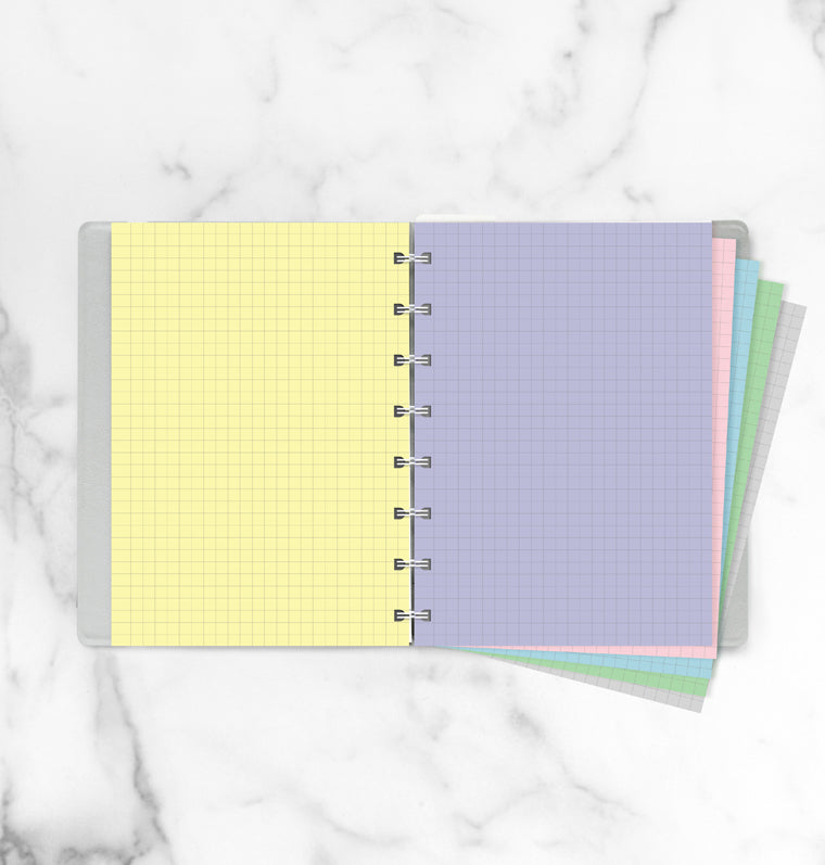 Filofax Notebooks - Feuilles de notes quadrillées - Assortiment