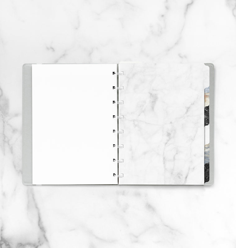 6er Notebook Trennblätter Marble - A5