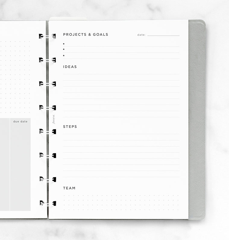 Projects & Goals Tracker Notebook - A5 – Filofax