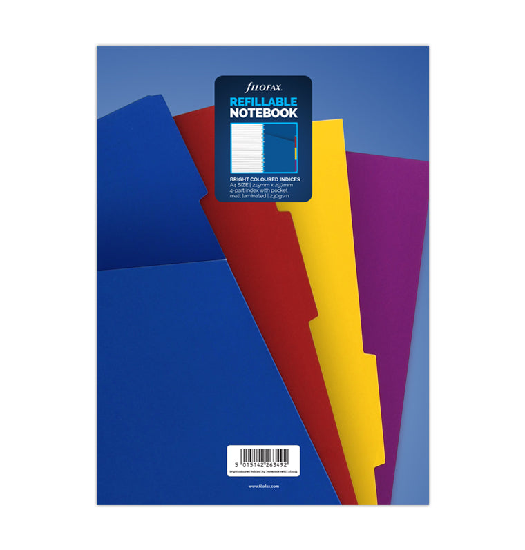 Filofax Notebook farbiges Register - A4