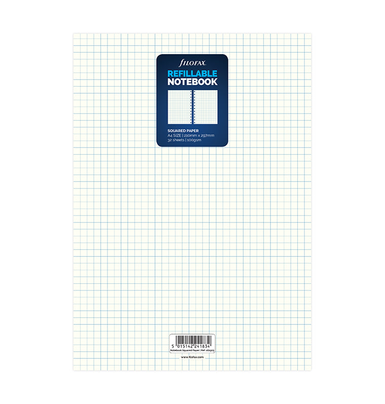 Filofax Notebook A4 karierte Einlagen