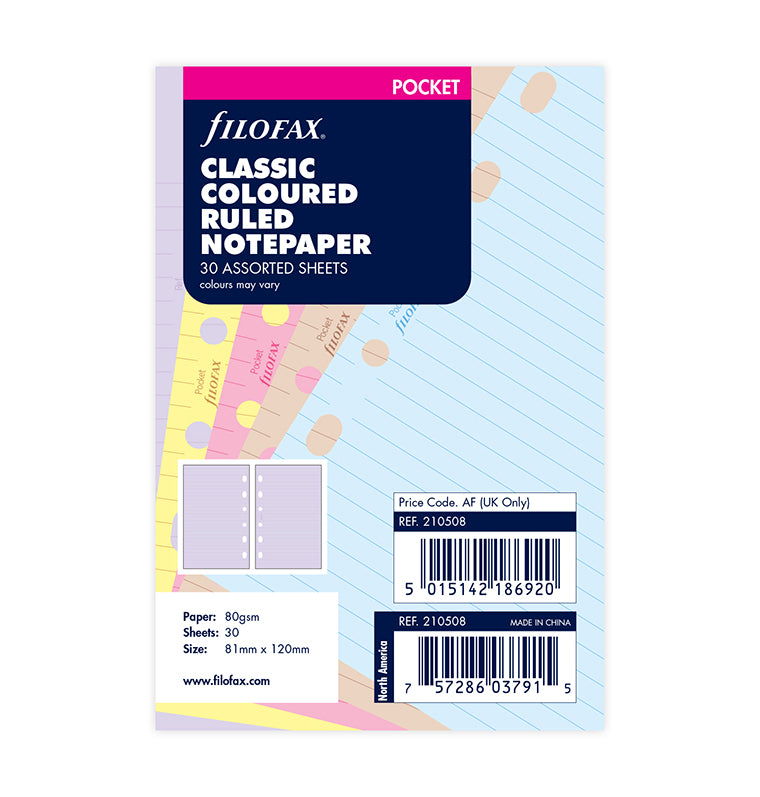 Notizpapier Classic sortiert liniert - Pocket