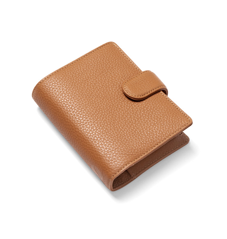 Filofax Norfolk Pocket Leather Organiser in Almond Brown