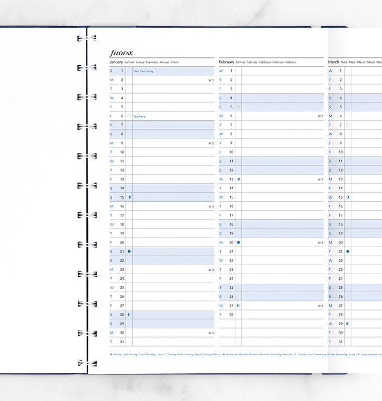 Filofax Notebook Jahresplaner A4 2023